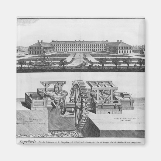 Een papierfabriek magneet (Voorkant)