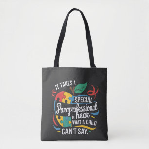 Een paraprofessional hoort wat een kind is tote bag
