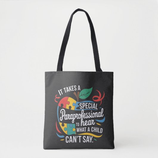 Een paraprofessional hoort wat een kind is tote bag (Voorkant)
