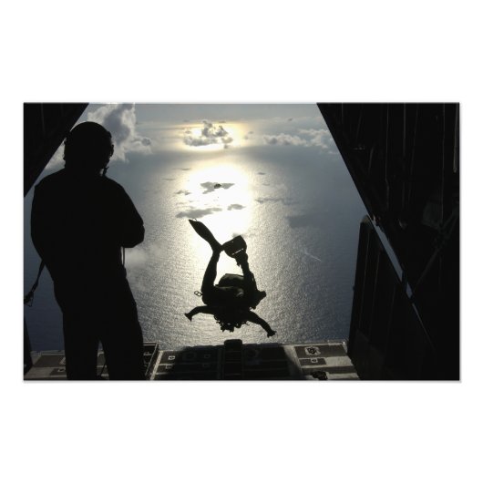 Een pararescueman van de luchtmacht foto afdruk (Voorkant)