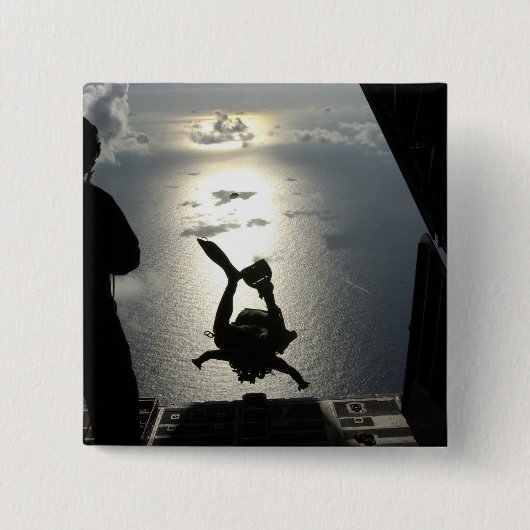 Een pararescueman van de luchtmacht vierkante button 5,1 cm (Voorkant)