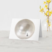 Een parel met een Oorring van het Meisje Kaart (Gele Bloem)