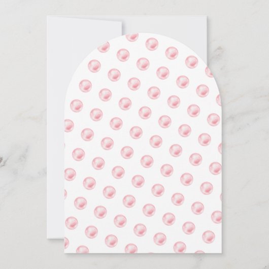 Een pareltje is onderweg naar het Baby shower Kaart (Achterkant)