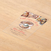 Een pareltje onder het Zeeen Baby shower Acryl Uitnodigingen (Laagn)