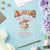 Een pareltje onder het Zeeen Baby shower Acryl Uitnodigingen (Insitu (Huwelijk))