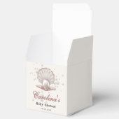 Een pareltje onder het zeeen baby shower bedankdoosjes (Geopend)