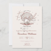 Een pareltje onder het zeeen baby shower kaart (Voorkant)