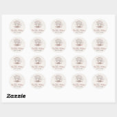 Een pareltje onder het zeeen baby shower ronde sticker (Vel)