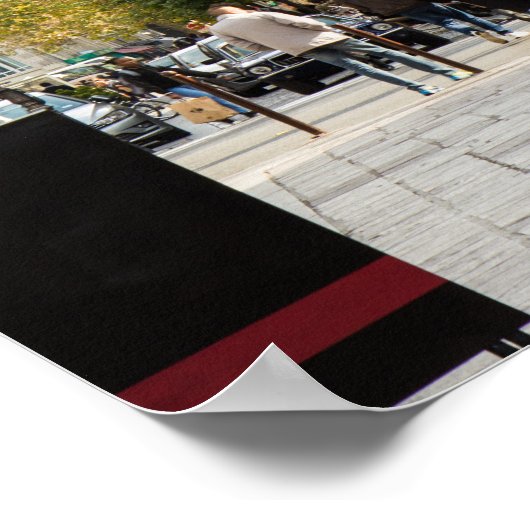 Een parijse straat doorlopen poster (Hoek)