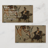 Een parlor Match, 'Genoeg gerucht', Retro Theater Visitekaartje (Voorkant / Achterkant)