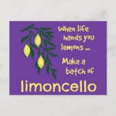 Een partij Limoncello Lemon Liqueur Briefkaart (Voorkant)