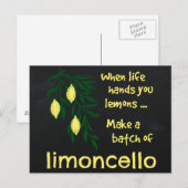 Een partij Limoncello Lemon Liqueur Briefkaart (Voorkant / Achterkant)
