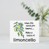 Een partij Limoncello Lemon Liqueur Briefkaart (Staand voorkant)
