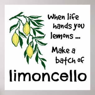 Een partij Limoncello Lemon Liqueur Poster