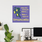 Een partij Limoncello Lemon Liqueur Poster (Thuiskantoor)