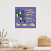 Een partij Limoncello Lemon Liqueur Poster (Keuken)