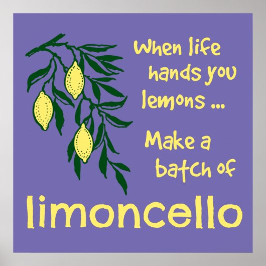 Een partij Limoncello Lemon Liqueur Poster (Voorkant)