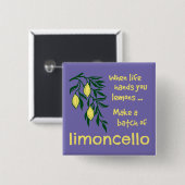 Een partij Limoncello Lemon Liqueur Vierkante Button 5,1 Cm (Voorkant /achterkant)