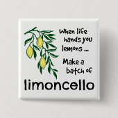 Een partij Limoncello Lemon Liqueur Vierkante Button 5,1 Cm (Voorkant)