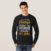 Een partij zal het afscheid van Co-Worker verander T-shirt (Voorkant volledig)