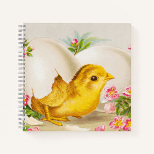 "Een Pasen Aanbieding" Vintage Victoriaanse kaart, Notitieboek