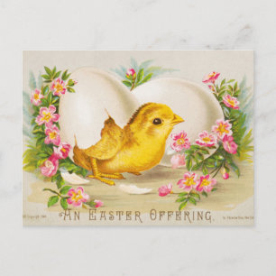 "Een Pasen Aanbod" Vintage Victoriaanse Kaart, 188 Briefkaart