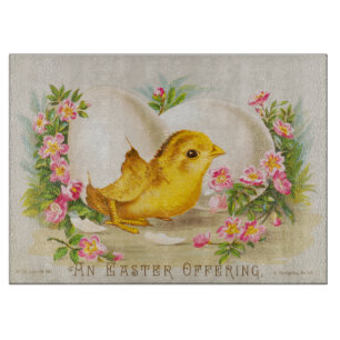 "Een Pasen Aanbod" Vintage VIctorian Kaart, 1884 Snijplank