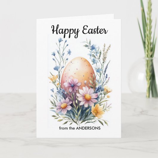 Eén Pasen decoratieve eieren Feestdagen Kaart (Voorkant)