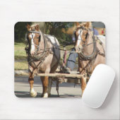 Een passend team van paarden muismat (Met muis)