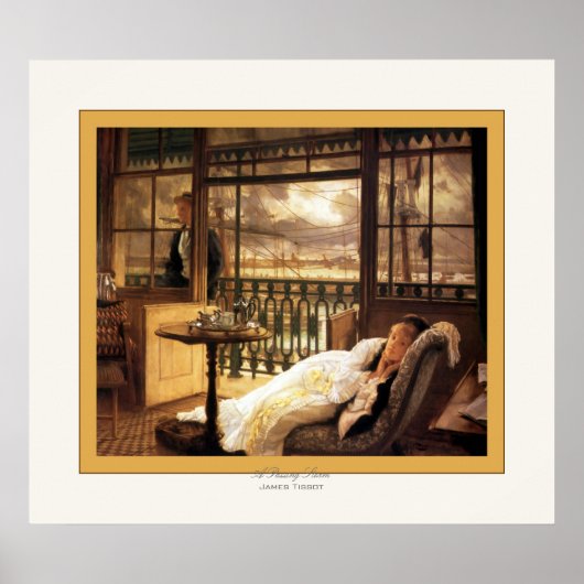 Een passerend Storm ~ James Tissot ~ Fine Art Poster (Voorkant)