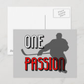 Eén passie-hockey briefkaart (Voorkant / Achterkant)