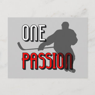 Eén passie-hockey briefkaart