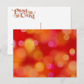 Een passie voor kerstpatroon (rood) briefkaart (Voorkant / Achterkant)