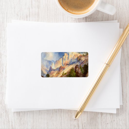 Een Passing Shower in de Yellowstone Canyon, 1903 Etiket (Insitu)