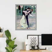 Een passionaat embrace poster (Thuiskantoor)