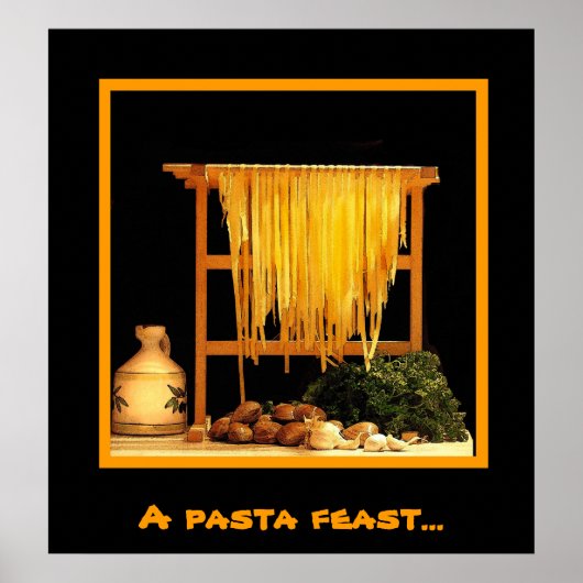 Een pasta feast poster (Voorkant)