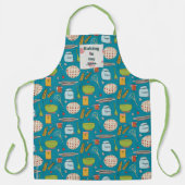 Een pasteidoekpatroon met aanpasbare patch schort (Voorkant)