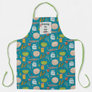 Een pasteidoekpatroon met aanpasbare patch  schort