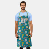 Een pasteidoekpatroon met aanpasbare patch schort (Gedragen)