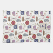 Een pasteidoekpatroon met aanpasbare patch  theedoek (Horizontaal)