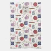 Een pasteidoekpatroon met aanpasbare patch  theedoek (Verticaal)