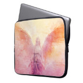 Een pastel engel op een 15" elektronica tas (Voorkant Links)
