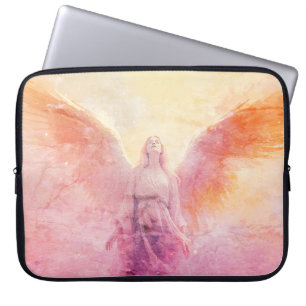 Een pastel engel op een 15" elektronica tas