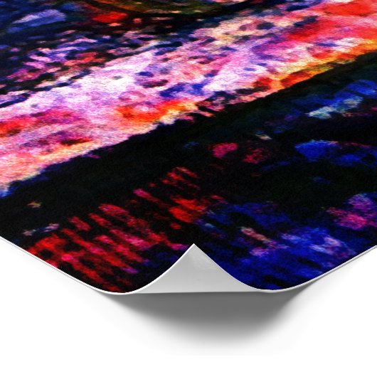 Een pastelleven met fruit en paasbloemen poster (Hoek)