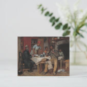 Een pastoor bezoek briefkaart (Staand voorkant)