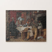 Een pastoor bezoek legpuzzel (Horizontaal)