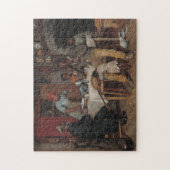 Een pastoor bezoek legpuzzel (Verticaal)