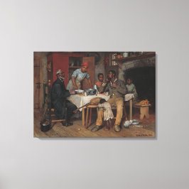 Een pastoraal bezoek canvas afdruk