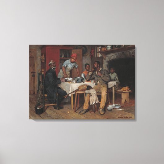 Een pastoraal bezoek canvas afdruk (Voorkant)