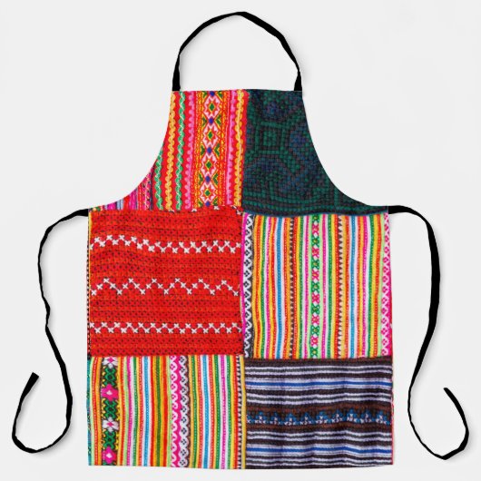 een patchwerkquilt in multicolor aziatische stijl schort (Voorkant)